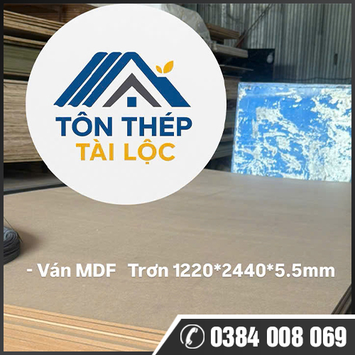 Ván MDF Trơn 1220x2440x5.5cm