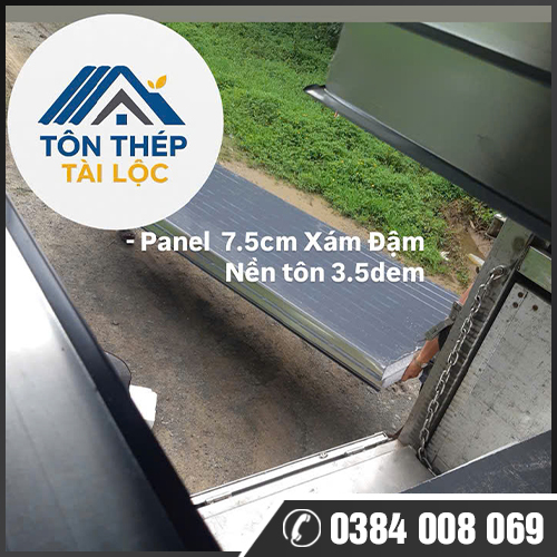 Panel 7.5cm Xám Đậm Nền Tôn 3.5dem